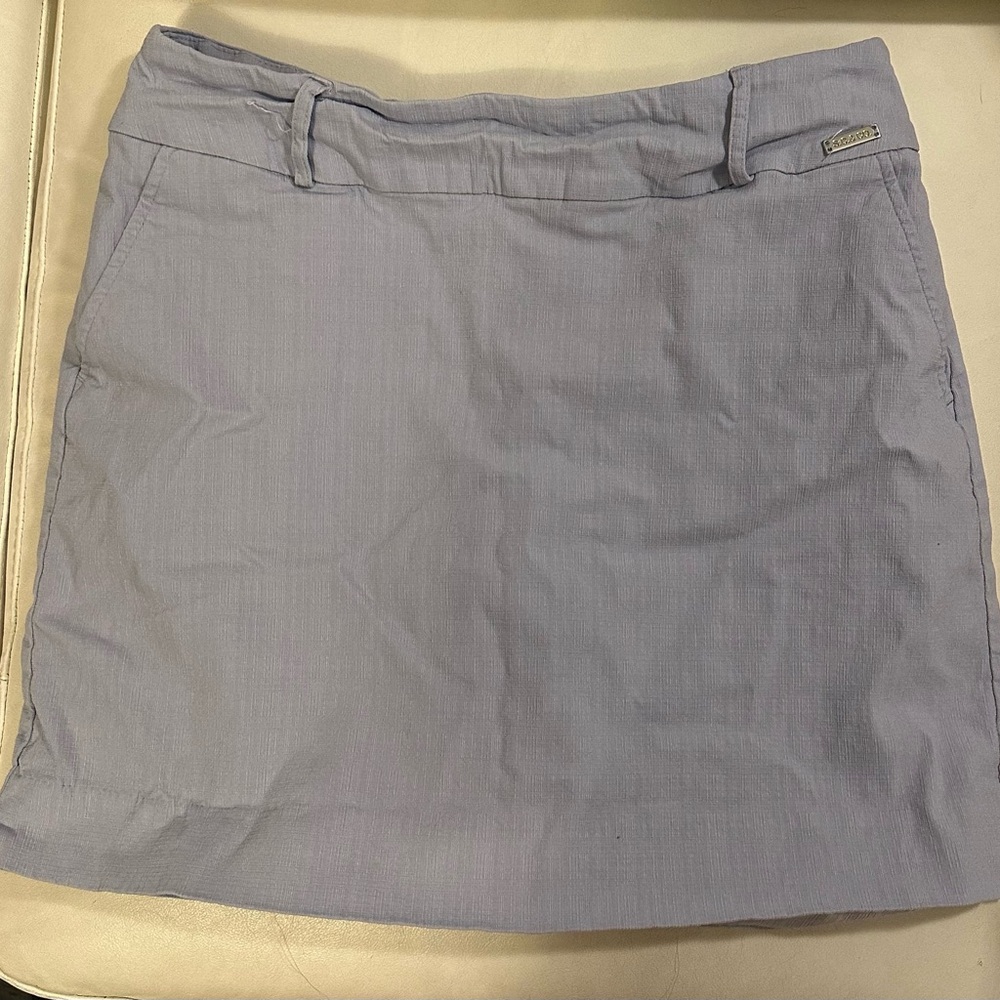 Periwinkle Women's Skirt With Belt Loops, Pockets, and Built in Shorts